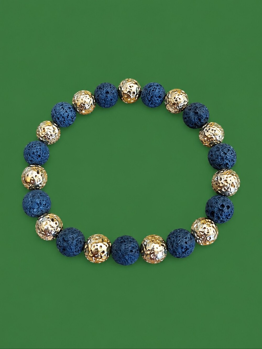 3/$30 HANDMADE Beaded Essential Oil Lava Diffuser Unisex Stretch Bracelet